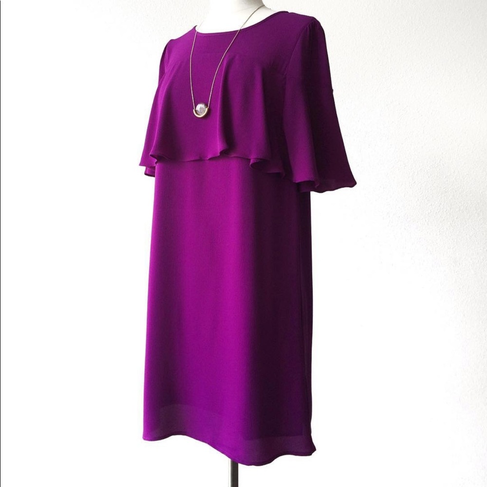 Plum shift dress